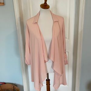 Pink lace back cardigan/blazer